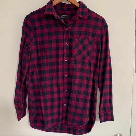 Lot of 2 Boyfriend Fit Flannels - Banana Republic - Picture 8 of 8